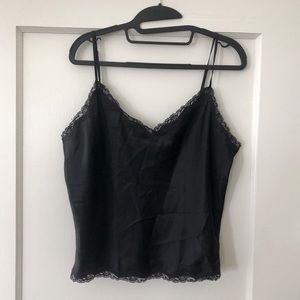 Vintage Victoria’s Secret black silk lingerie tank